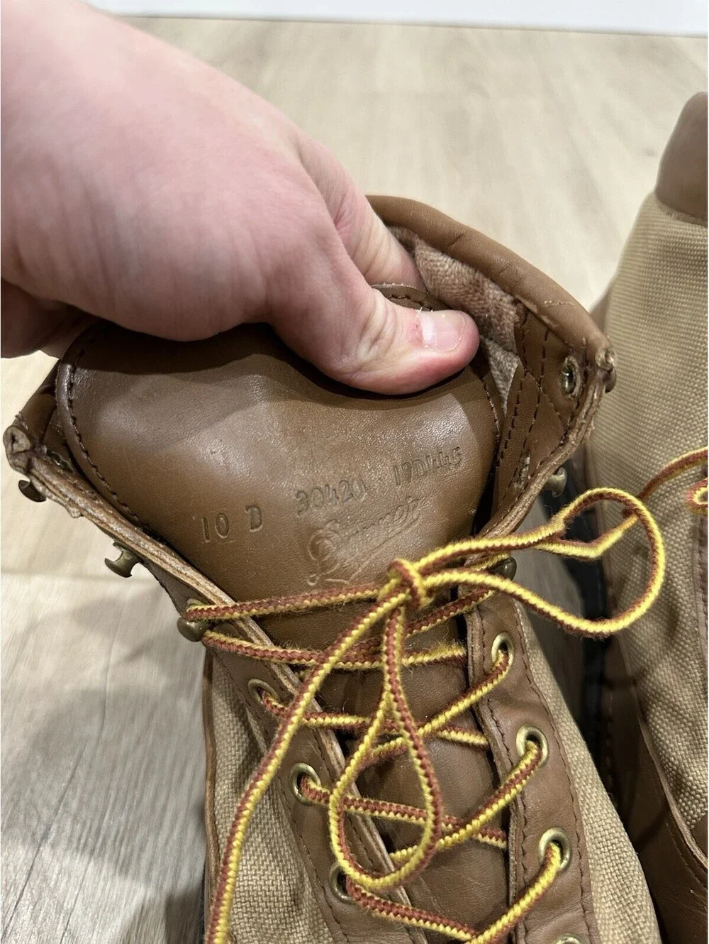 Vintage Danner 30420 10D USA Made Brown Leather Black Tag Gore-Tex Boots